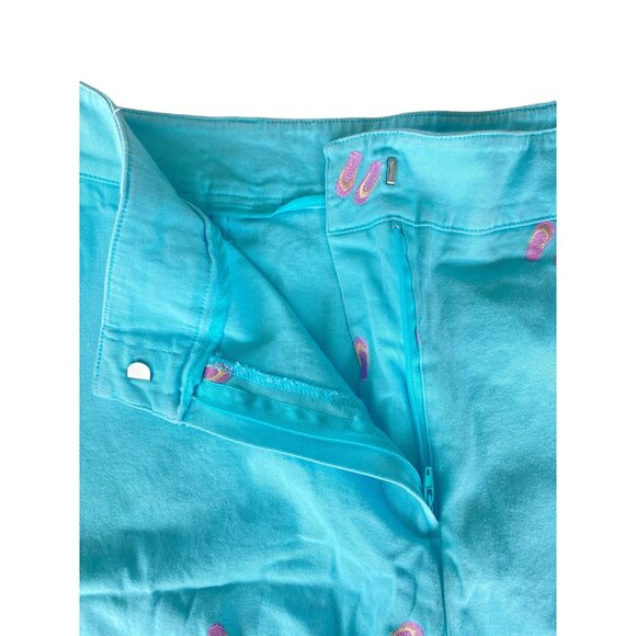 Kim Rodgers Turquoise Bermuda Beach Shorts Women’s 16P Smooth Stretch Cotton - Picture 5 of 7